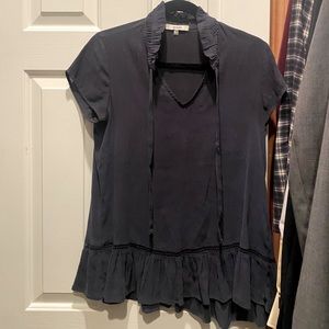 Smooth navy swing shirt